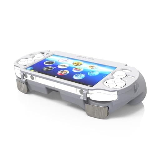 Hand Grip Handle for psv1000 ps vita 1000,Protective Case, L2r2 is Used to Click on The Back of The PSV.Gift of Raised Button Stickers, Tempered Film, Joystick Cap.(Matte Coating Black)
