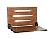 Seachrome Silhouette Folding Wall Mount Shower Bench Seat Rustic Teak Seat with Matte Black Frame SHAF185155PRTSSMB
