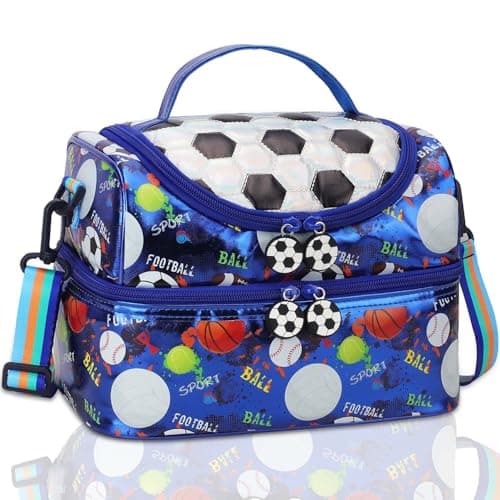 RHCPFOVR Kids Lunch Bag - Double Decker Cooler Insulated Lunch Box for Girls,Washable Lunch Bag and Reusable Toddler Lunchbox for School and Daycare