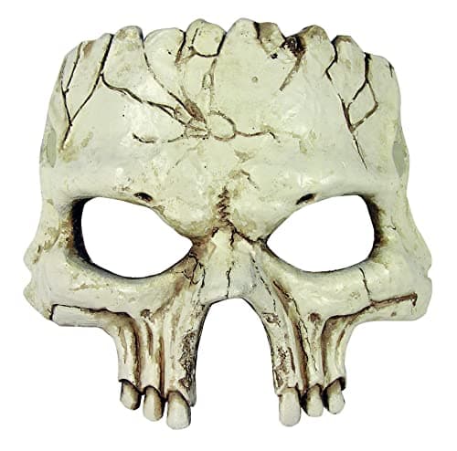 Rubies Cracked Foam Skull Half Mask for Adults, Unisex No Size