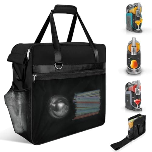 LOLLIDO Portable Carrying Bag for Ninja Slushi Machine FS300FS301 Dustproof Cover Slushie Machine Accessories Travel Bag for SLUSHi Frozen Drink Maker FrontOpening Black