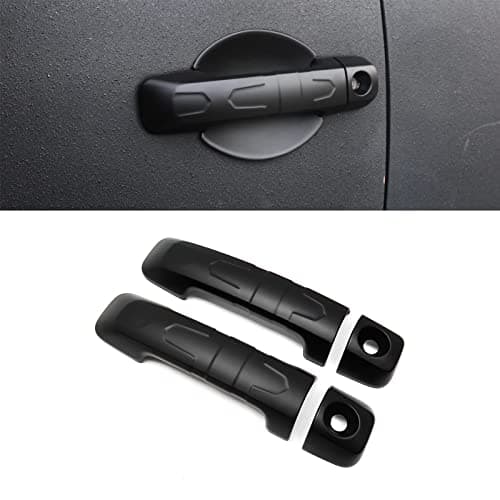 Yipmotiv 4pcs Black Car Exterior Door Handle Cover for Toyota FJ Cruiser XJ10 TRD Off Road 2007 2008-2019 2020 2021 2022, Side Body Door Trim