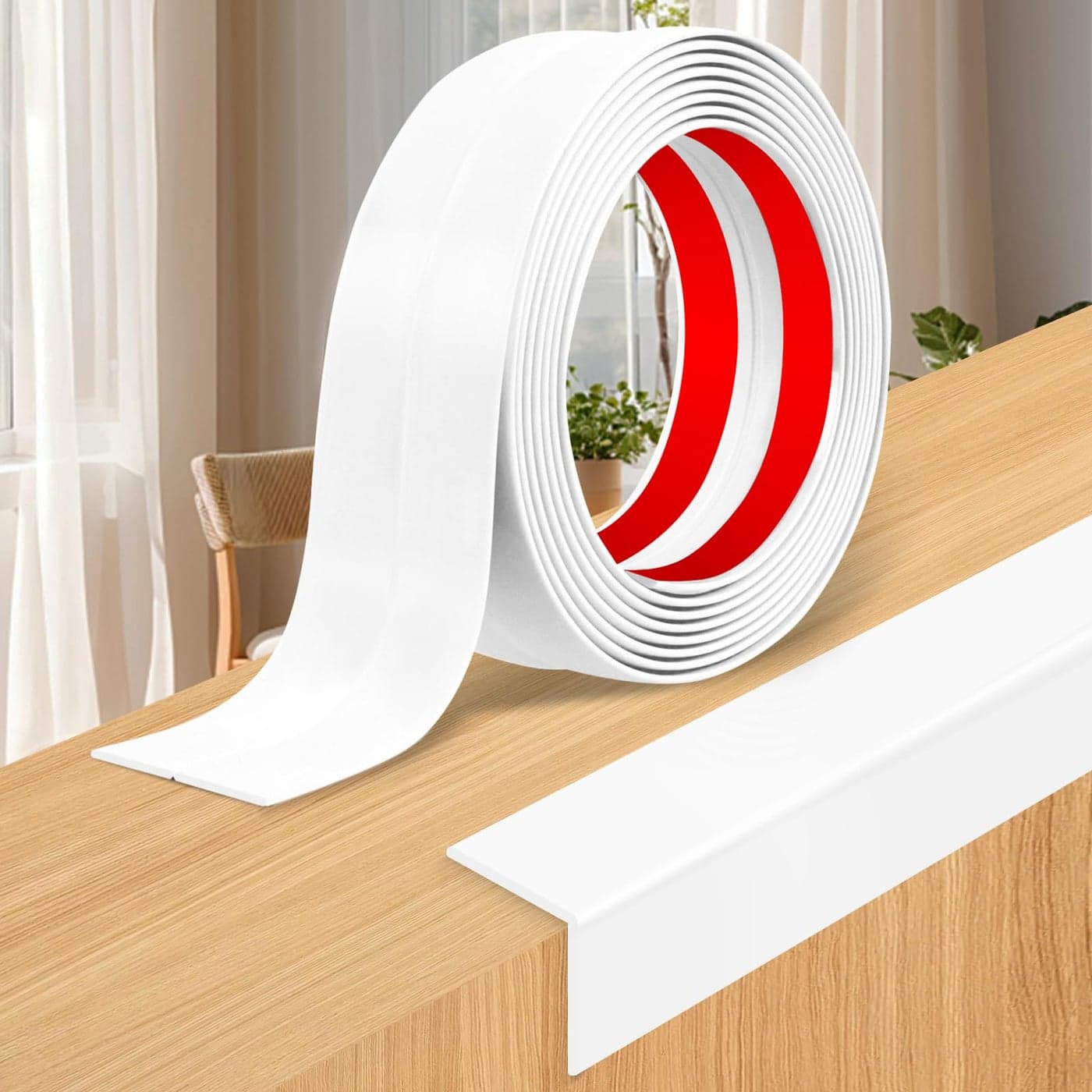Wall Corner Protector Moulding Trim Peel and Stick Wall Corner Guards Trim Flexible Self Adhesive Edge Protector Moulding 08 in x 10 Ft White