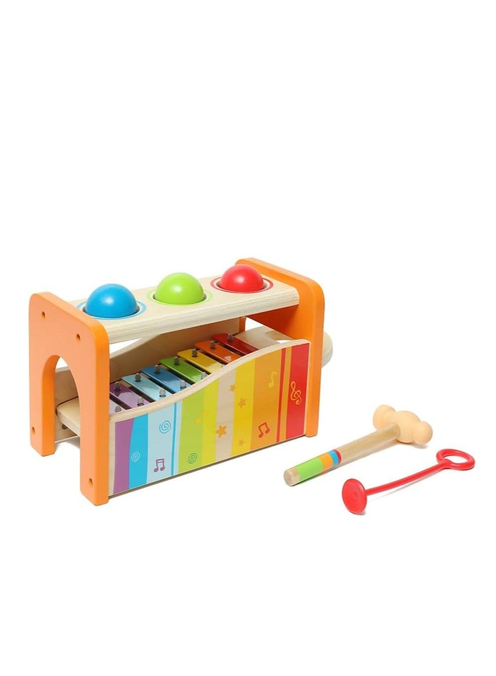 Pound & Tap Bench with Slide-Out Xylophone – Award-Winning Wooden Musical Toy for Toddlers | Multifunctional Pounding Toy with Bright Colors & Sensory Development | Fine Motor Skills Play, 12M+
