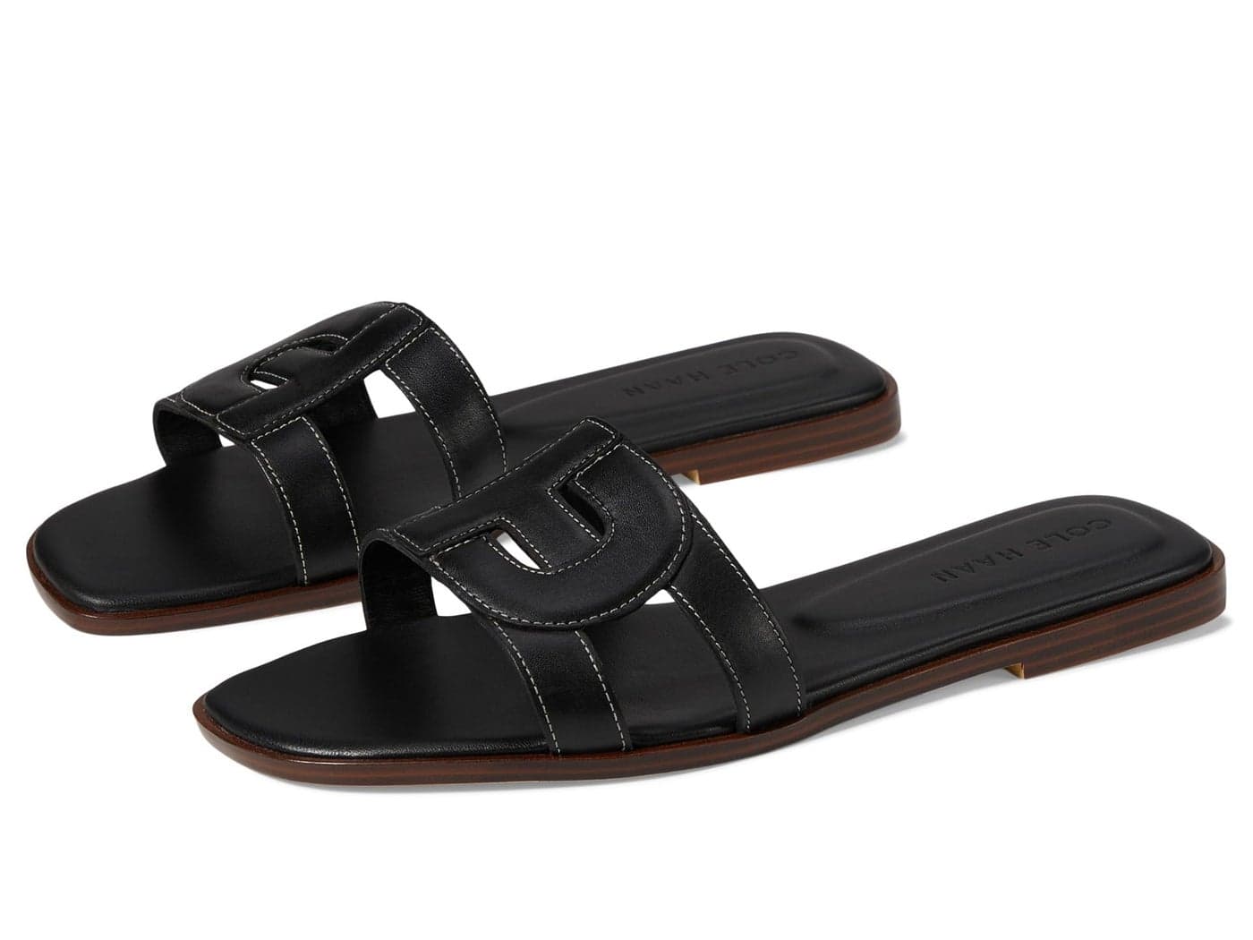 Cole Haan Womens Chrisee Sandal Black Leather, 7.5-B US