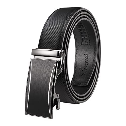 Lavemi Mens Real Leather Ratchet Dress Casual Belt Cut to Exact FitElegant Gift Box3623003 Black 44