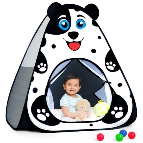 Zest 4 Toyz Popup Tent House for Kids Play House Foldable Tent House for Boys & Girls Easy to Set Up Baby Tent House 3 to 5 Years (Balls Not Included) - Black & White
