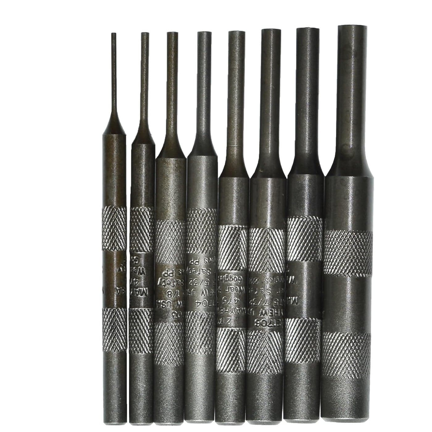 Mayhew Select 62060 480K Knurled Pin Punch Kit 8Piece