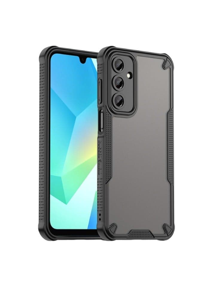 for Samsung Galaxy A16 4G/5G Case, TPU + PC Cover Full Portection Shockproof Flexible Frosted Phone Case for Samsung Galaxy A16 4G/5G, Black