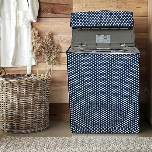 Glassiano Fully Automatic Top Load Waterproof Washing Machine Cover for Samsung/ IFB/ LG/ Godrej/ Whirlpool/ Bosch/ 6 kg, 6.2 Kg, 6.5 Kg, 7 Kg