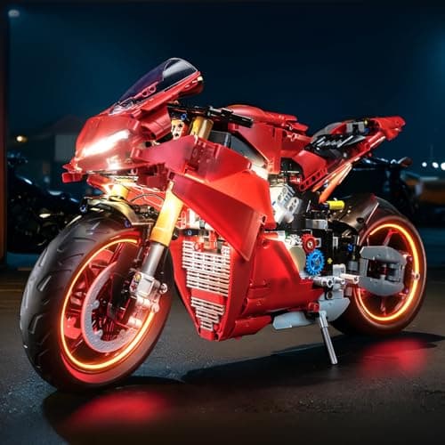 BRICKSHINING LED Lighting Compatible with Lego Ducati Panigale V4 S Motorcycle Light Kit Compatible with Lego 42202 Ducati Panigale V4 S Motorcycle NOT Included The Model Set Standard Version