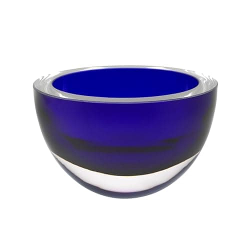 Badash Penelope Crystal Decorative Candy Dish, Crystal Candy Bowl, European Blown Glass Serving Bowl for Nuts, Snacks, 6” Diameter, Midnight Blue