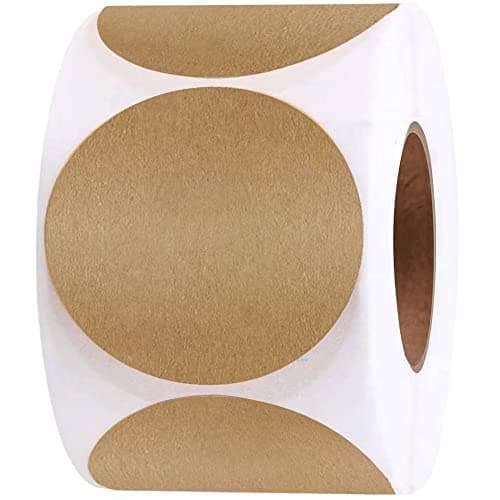 500 Pcs Jar Label Stickers Water Resistant Stickers Labels for Jars Gift Tags Oil Bottle Cosmetic Storage Bin Canning Mason Jar Food Container Freezer Organization 2 Inch