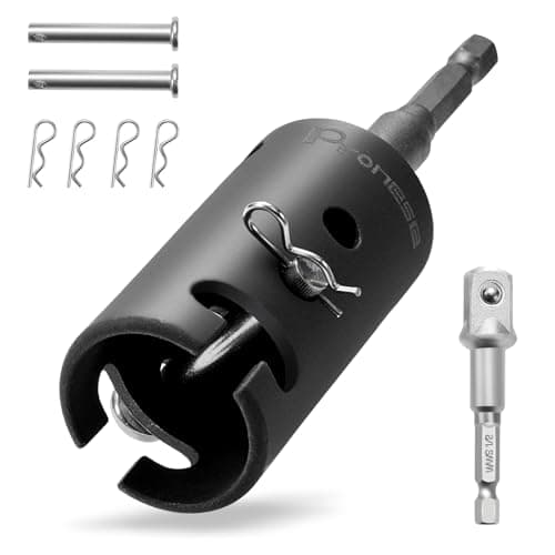 Pronese 1 Inch Trailer Jack Drill Adapter with Two 1/2 Inch Socket Adapter Bit,Heavy Duty Cr-Mo Steel, Replace The Trailer Jack Handle
