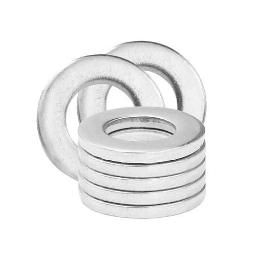 Zernmiarder M5 Stainless Steel Flat Washers - 10mm Outside Diameter, 304(18-8) Stainless Steel Washers Metal Washer for Screws Bolts, Pack of 100