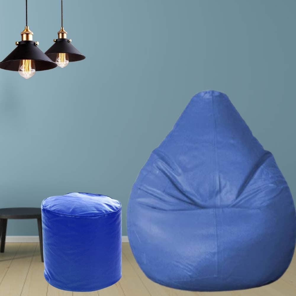 Royal Blue XL Bean Bag Cover Without Beans with Blue muddha