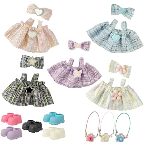 Ezcora Clothes for Doll 6 Pack Doll Outfits for 17cm Doll Perfect for Play and Display Accessories for Dolls Collectors No Dolls Princess Dress