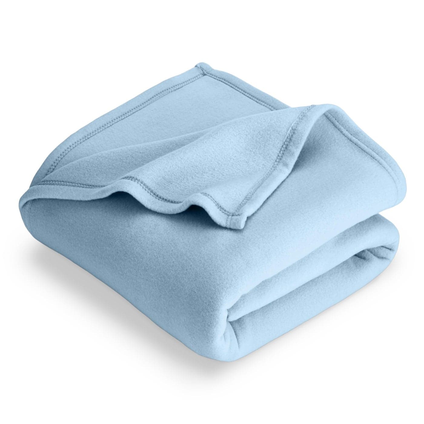 Bare Home Polar Fleece Blanket FullQueen Warm Cozy Premium Fleece Throw for Bed Sofa Camping Travel and Cold Nights Lightweight Blanket FullQueen Light Blue