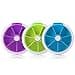 Creative Portable Mini 7 Day Weekly Circular Shape Rotary Cute Fruit Style Pill Storage Case Box Mixed Color