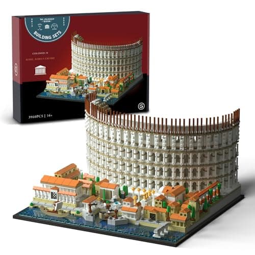 Givenni Architecture The Roman Colosseum Building Sets Collectible Model for Adults Home Dcor Model Building Kit Creative DIY Activity Famous Landmarks Collection 3989Pieces