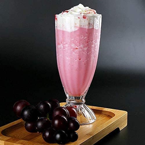 shreenath craft Milkshake Glasses Set of 3- Beer Juice Mocktail Lassi Glass for Better Head Retention, Aroma and Flavor - 300 ml, Crystal Glass Tumbler Juice
