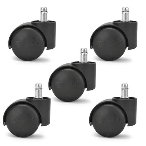 GOYAL Office Chair New Heavy Duty Pin Nylon Office Chair Wheels | Black | Set of 5