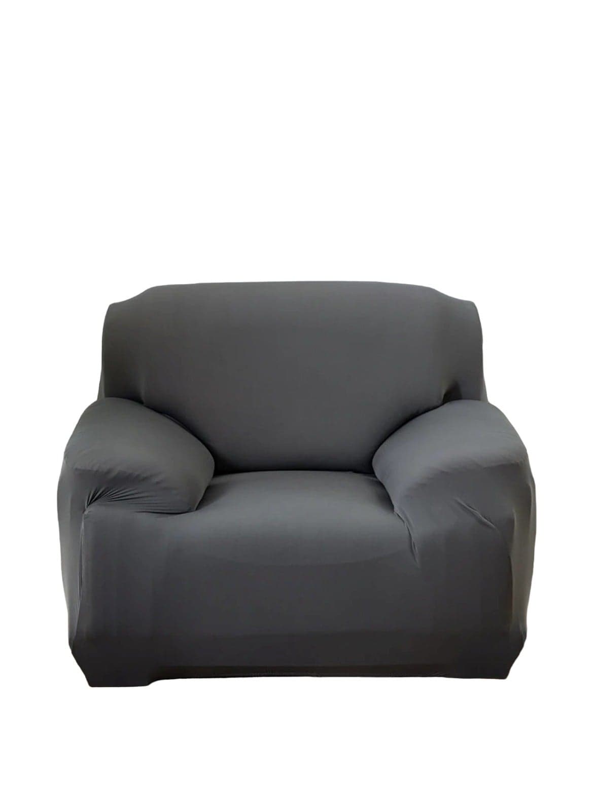 Single Seat Elastic Sofa Cover Grey 90x140 cm