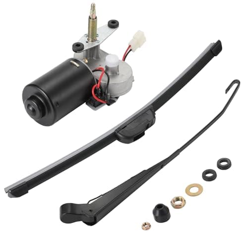 OFIG Electric UTV Windshield Wiper Kit, Universal 12V UTV Electric Windshield Wiper Motor Kit Compatible with Polaris RZR Ranger Mule Teryx, 16" Windshield Wiper Blade, 90 Degree Wipe Motor