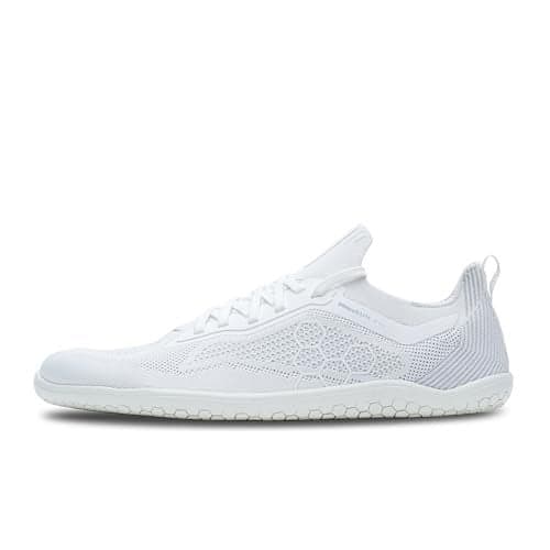 Vivobarefoot Primus Lite Knit Womens Barefoot Trainers UltraLightweight Shoe Build Strength Balance Mobility Wide Fit Grounding Shoes Flexible Bright White