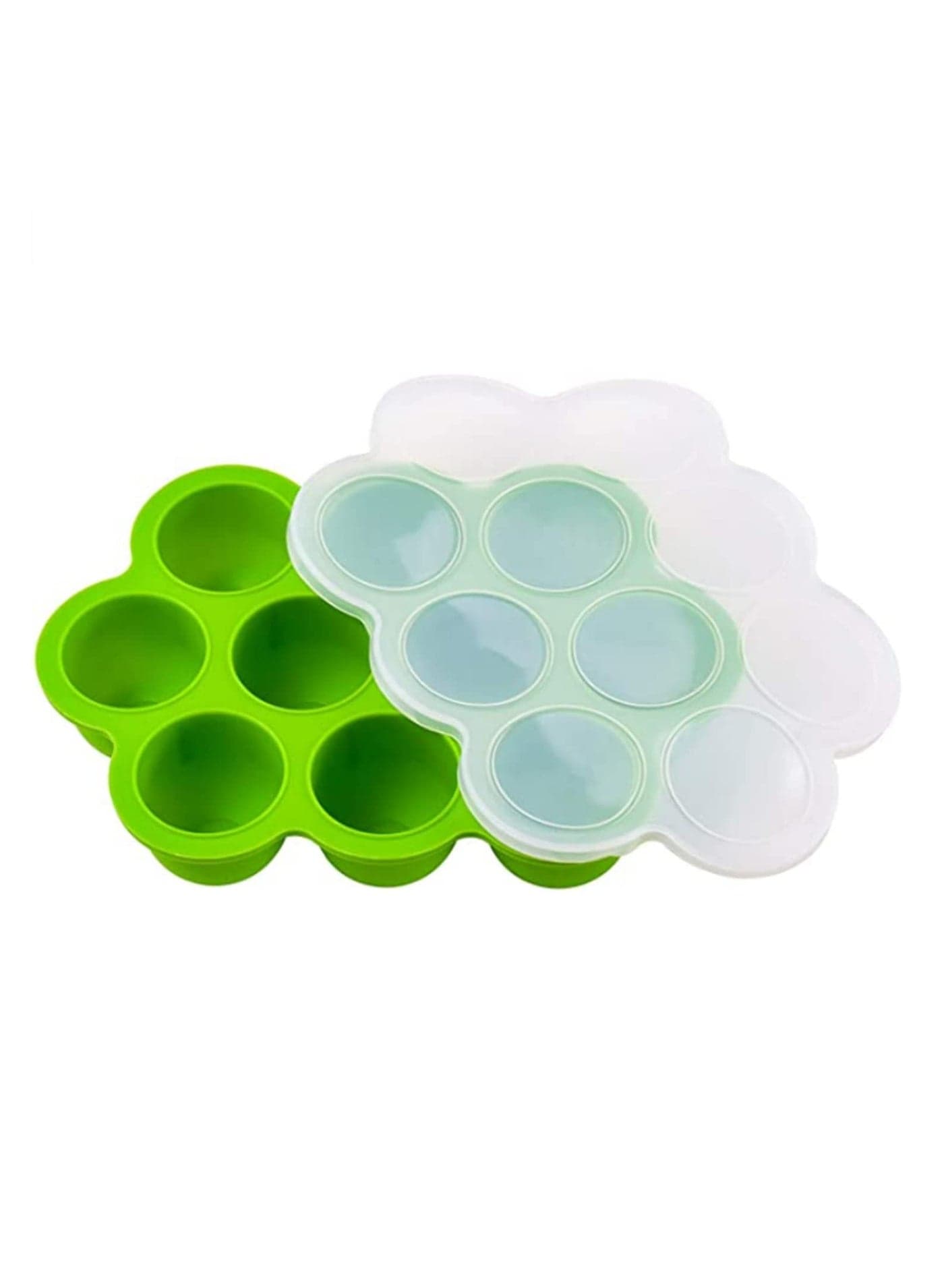 10 Holes Silicone Baby Food Freezer Tray with Clip on Lid Perfect Storage Container for Homemade Baby Food Vegetable Fruit Purees and Breast Milk BPA Free Easy Pop Out Ice Cube Trays for Infants Toddlers
