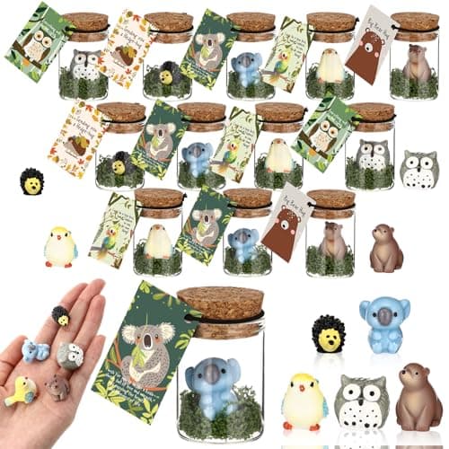 Fumete 35 Set Employee Appreciation Gifts Bulk for Coworkers Staff Thank You Desk Pet Animal Pun Note Card End of Year Student Gifts from Teacher Volunteer Team Graduation Party Favors Jungle