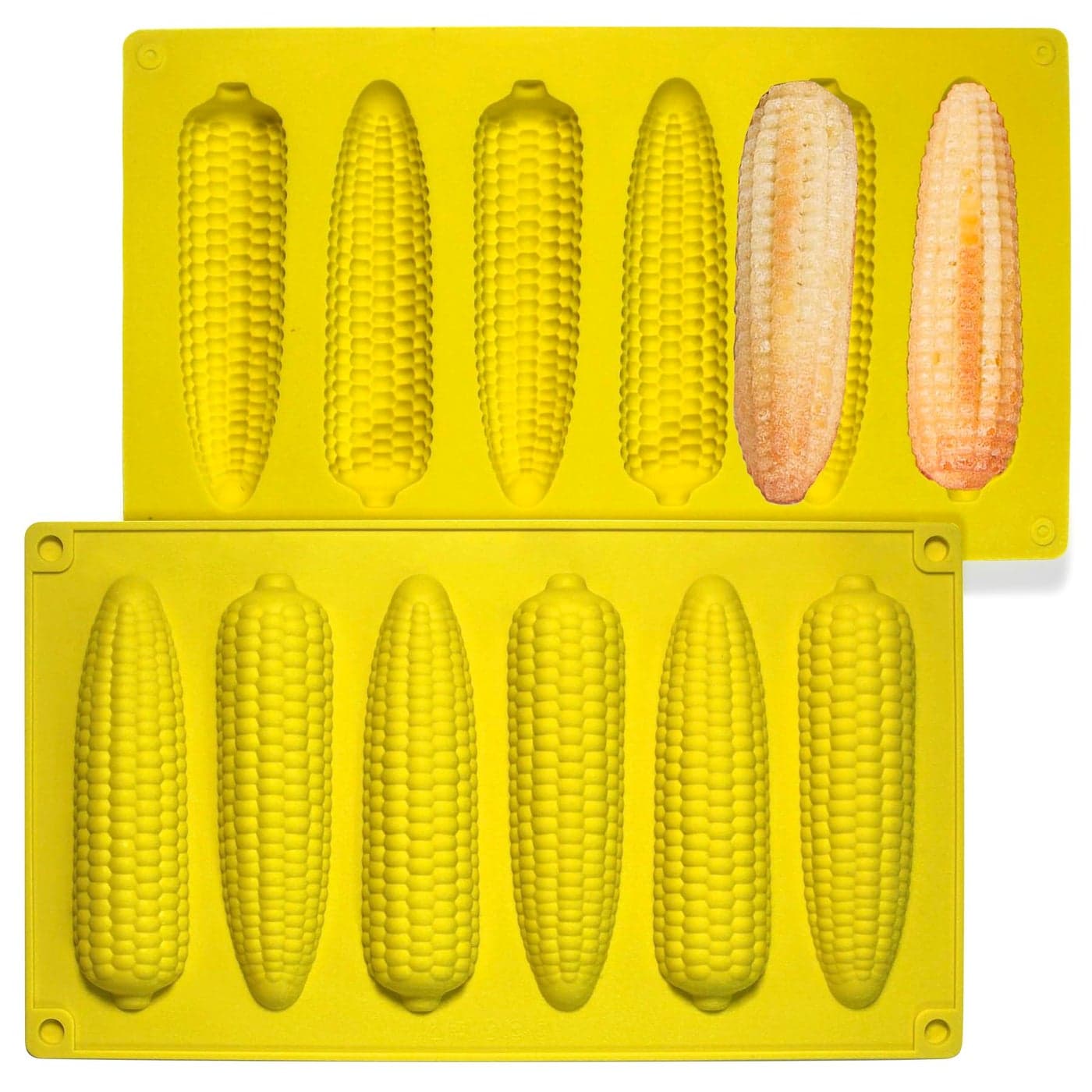 Sidosir 2Pcs Corn Stick Mold Silicone for Baking 6Cavity Corn Cob Silicone Molds for Bread NonStick Cake Pan
