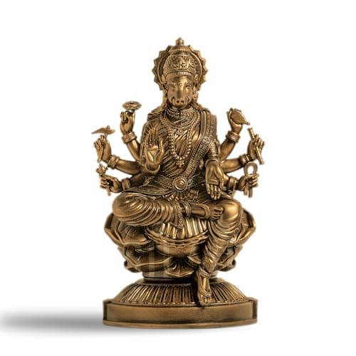 SILAII Goddess Varahi Amman Sculpture - Antique Bronze Finish, Handcrafted Statue for Puja Room, Home Decor, and Gifting (9 Inches)