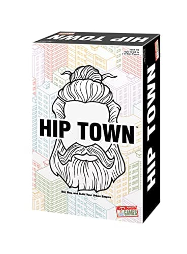 Hip Town Fun and Fast Paced Game of Trading Bidding and Building to Create Hippest Neighborhood in HipTown 2 or More Players Ages 13 Up