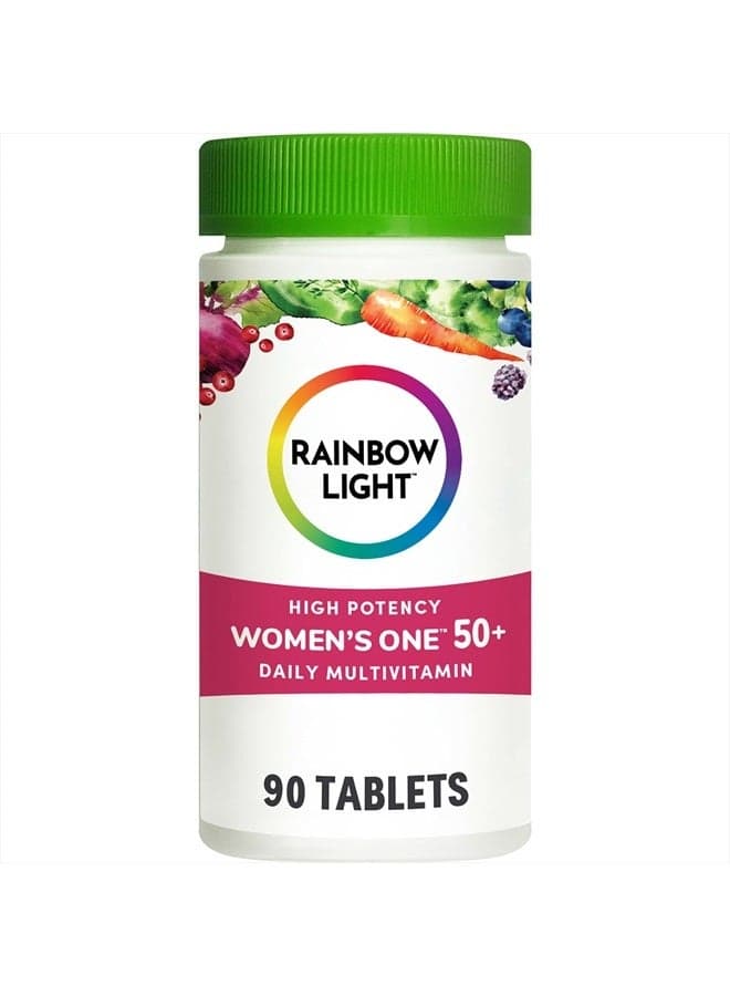 Multivitamin for Women 50+, Vitamin C, D & Zinc, Probiotics, Women's One 50+ Multivitamin Provides High-Potency Immune Support, Non-GMO, Vegetarian, 90 Tablets