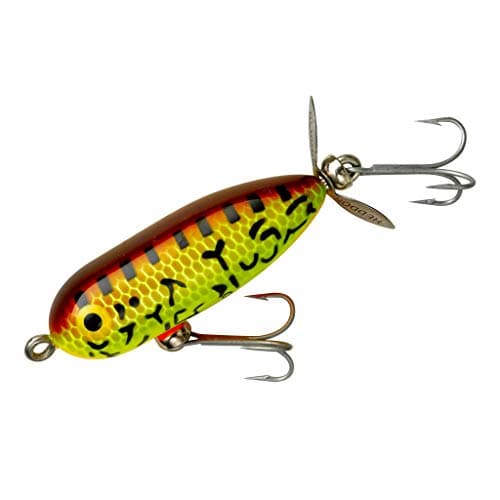 Heddon Torpedo Prop-Bait Topwater Fishing Lure with Spinner Action, Brown Crawdad, Tiny Torpedo (1/4 oz)