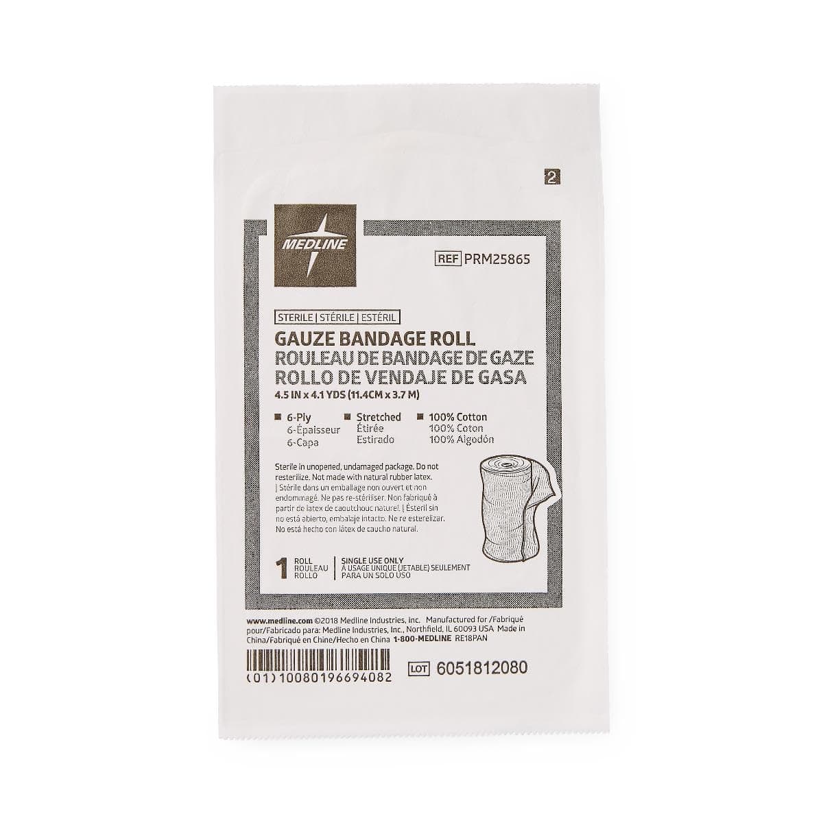 Medline Cotton Gauze Bandage Roll 45 x 41 yd
