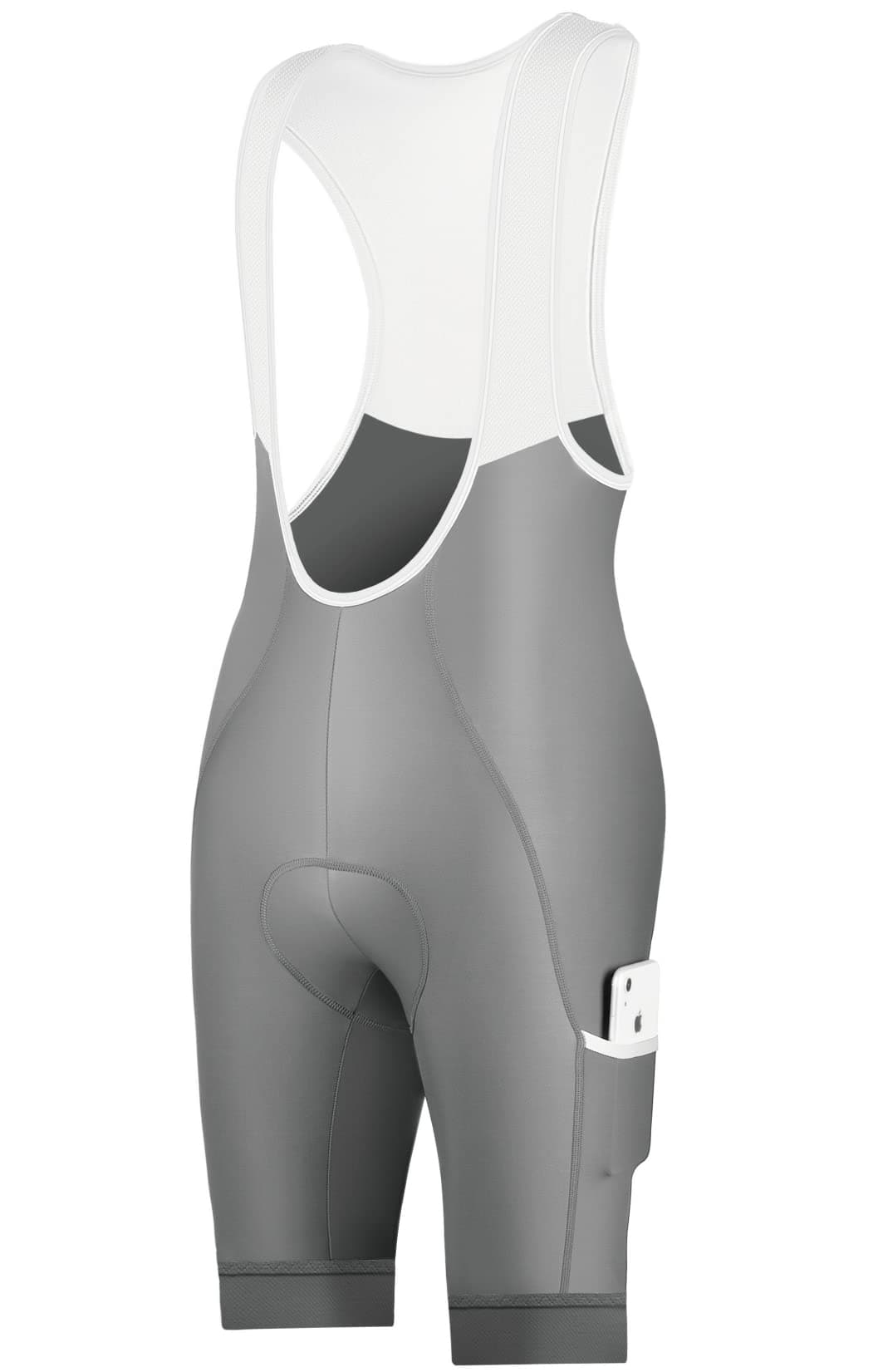 CEROTIPOLAR Cycling Bibs Men, Long Riding Pad Bicycle Biking Bib Shorts UPF50+ Gray