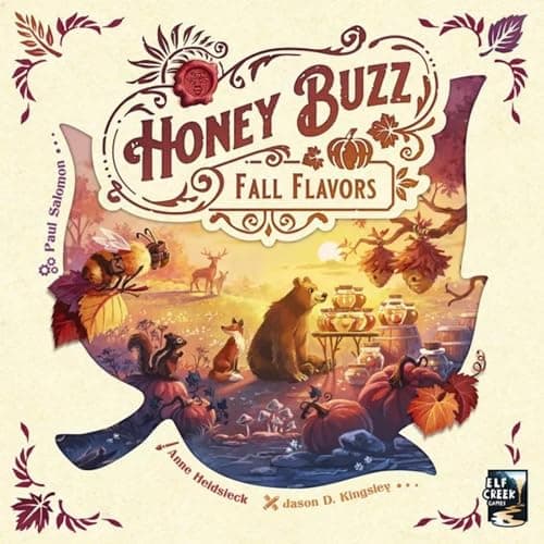 Honey Buzz Fall Flavors Standard Edition Strategic Worker Placement Board Game Expansion AutumnThemed AddOn for 14 Players Ages 10
