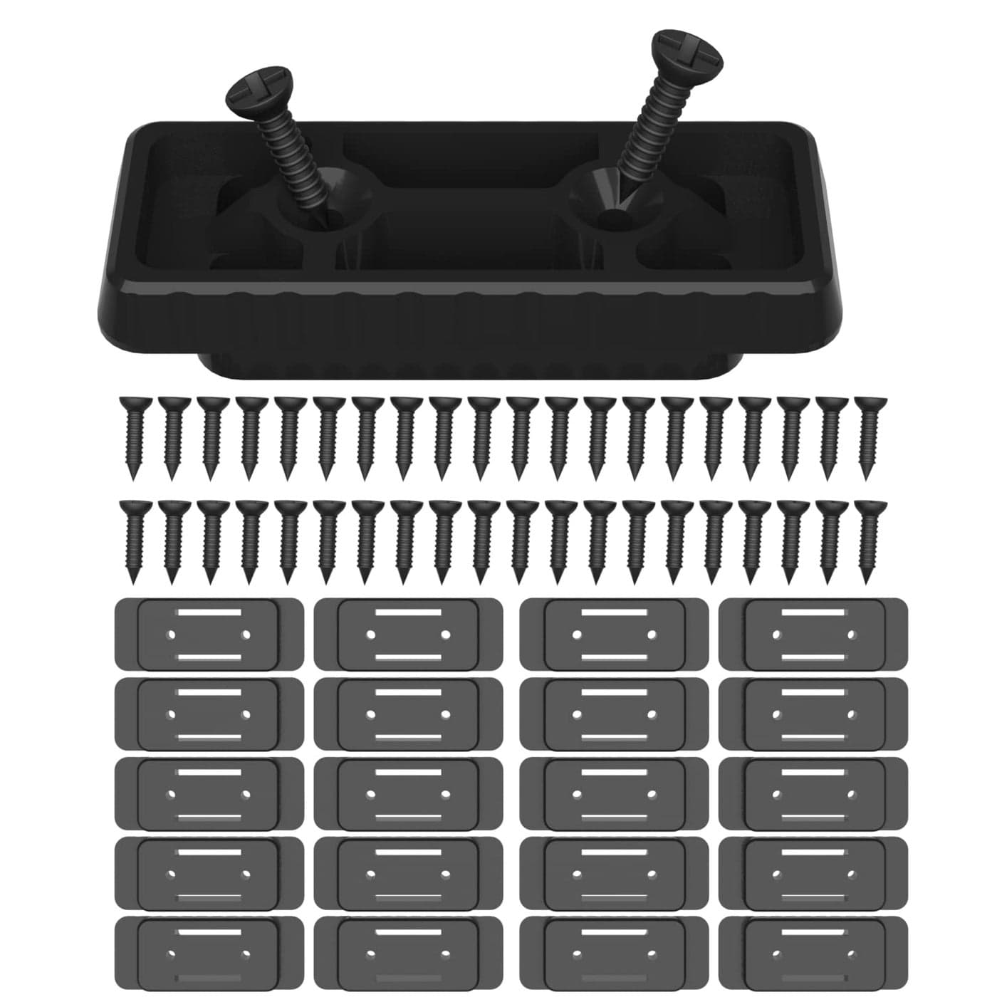 NyVoozy 20pcs Mounting System Mounting Feet for Milwaukee Packout System Black