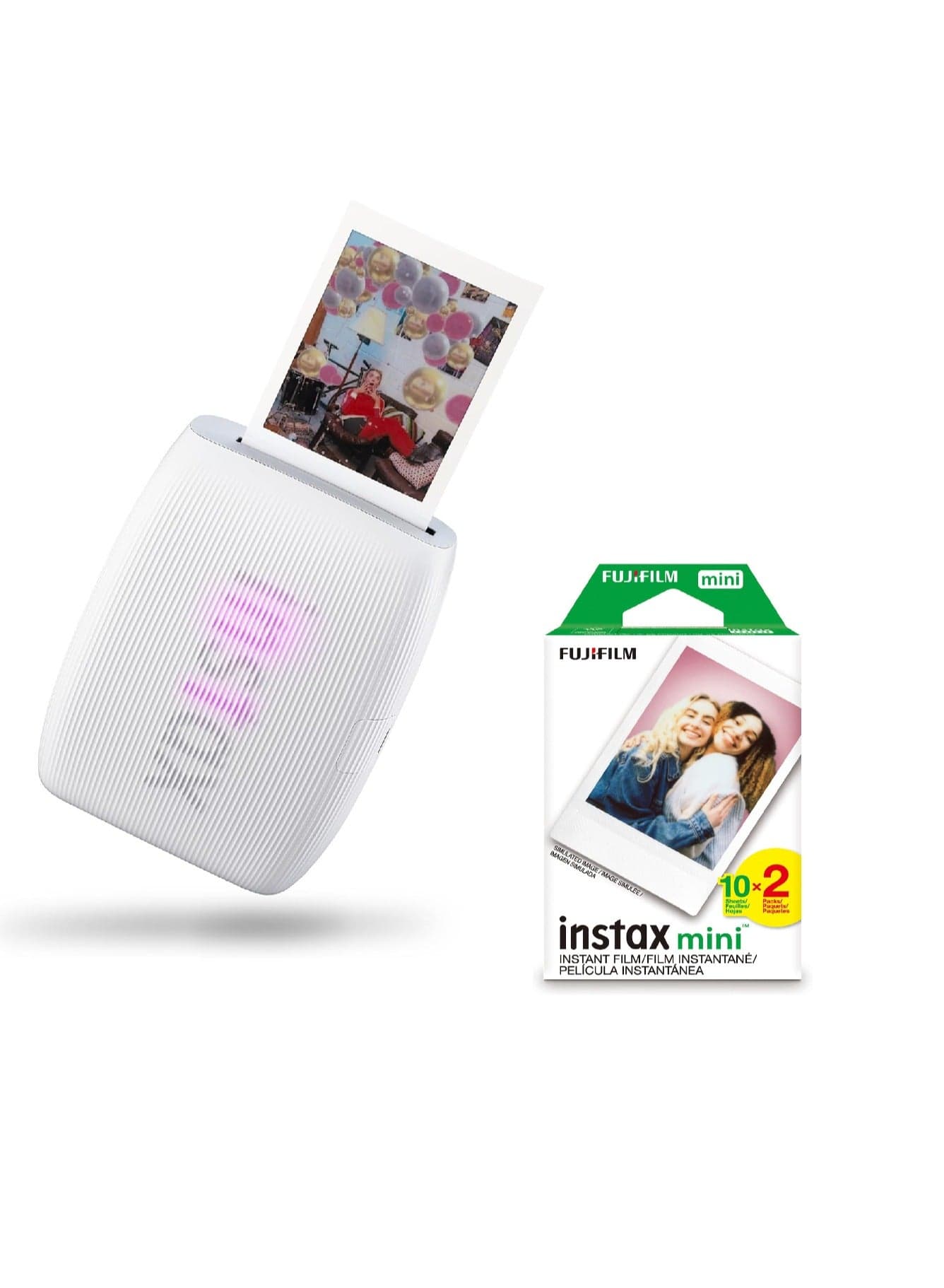 Instax Mini Link 3 Printer With Mini 20 Sheet Clay White