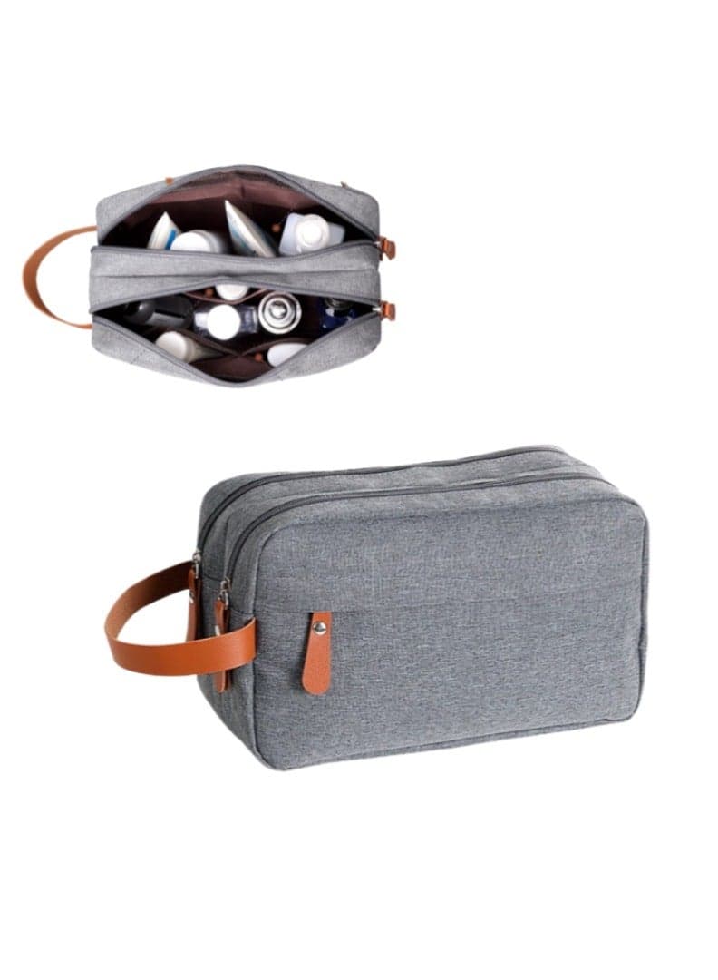 Toiletry Bag Hanging Dopp Kit for Men, Outdoor Wash Bag, Portable Handbag for Men and Women, Portable Storage Bag, Cosmetic Bags, Travel waterproof (Grey)