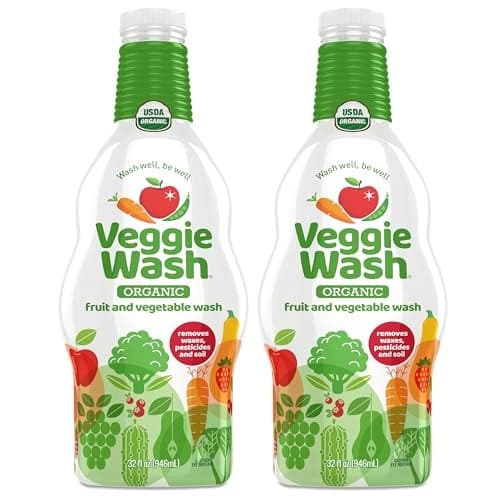 Veggie Wash Organic Fruit and Vegetable Wash Refill Certified Organic Ideal for Cleaning Produce 32 Fluid Ounce Pack of 2