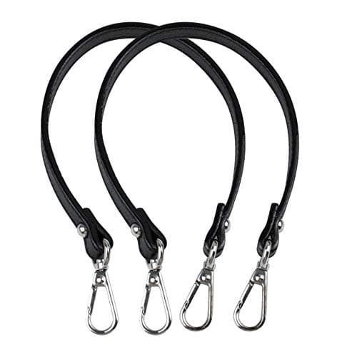 AUEAR, 2 Pack Short Handbag Strap Replacement Handle for Small Purses, Black (12.79 Inches, Style B)