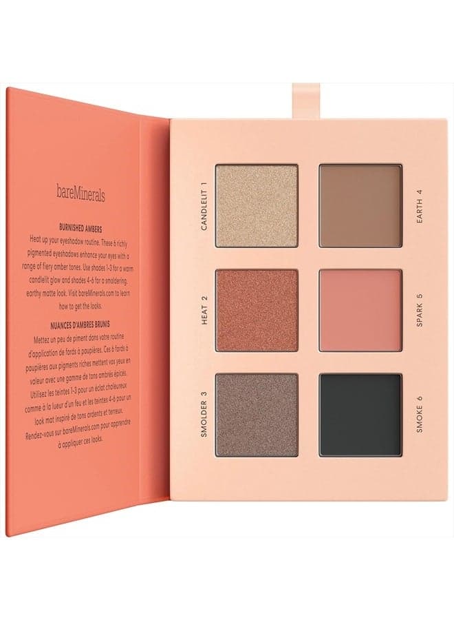 Mineralist Eyeshadow Palette, Six Richly Pigmented + Blendable Shades, Talc-Free Eye Shadow Palette Makeup, Vegan, Burnished