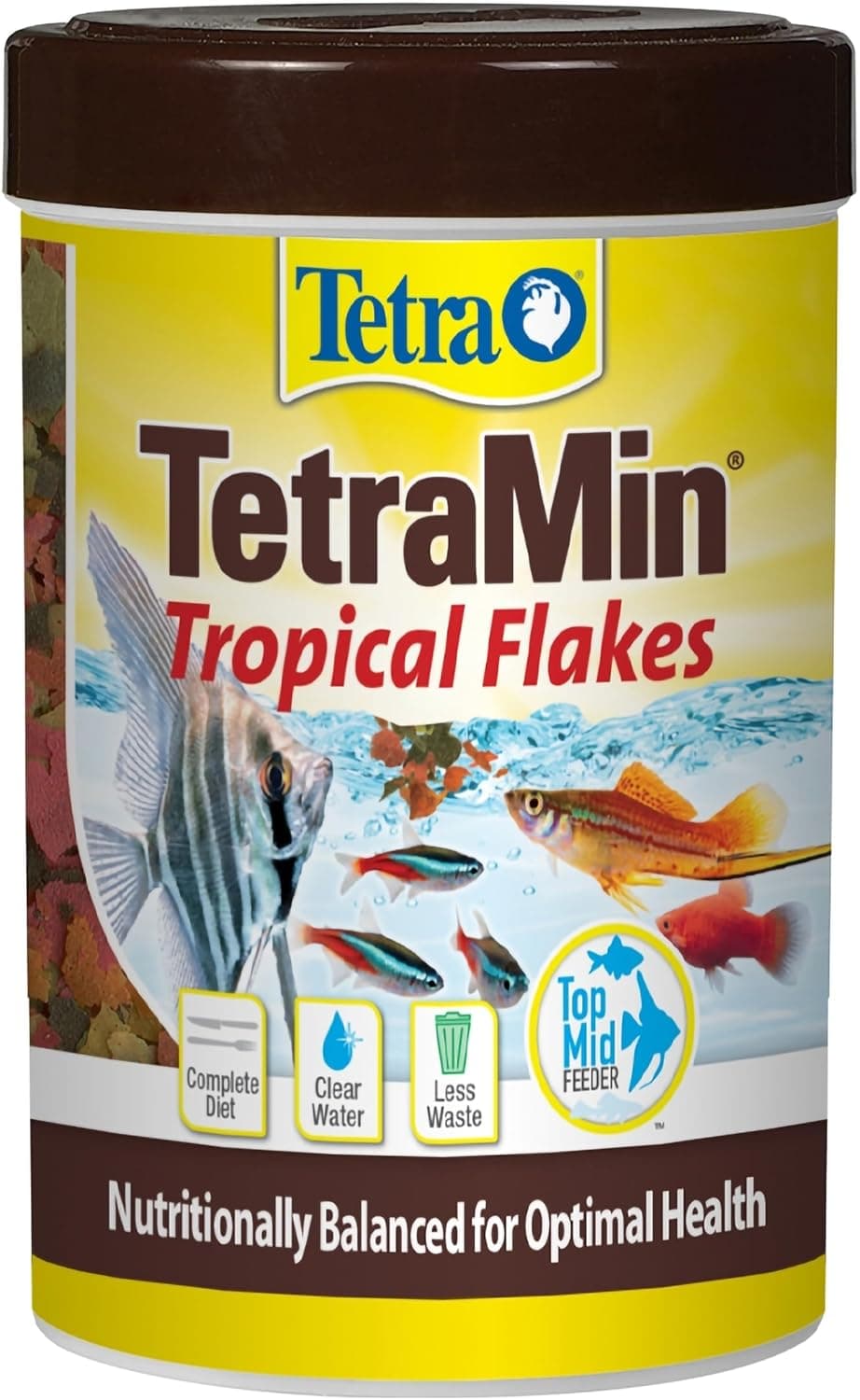 Tetra TetraMin Tropical Flakes 353 Ounces Nutritionally Balanced Fish Food Model Number 16204