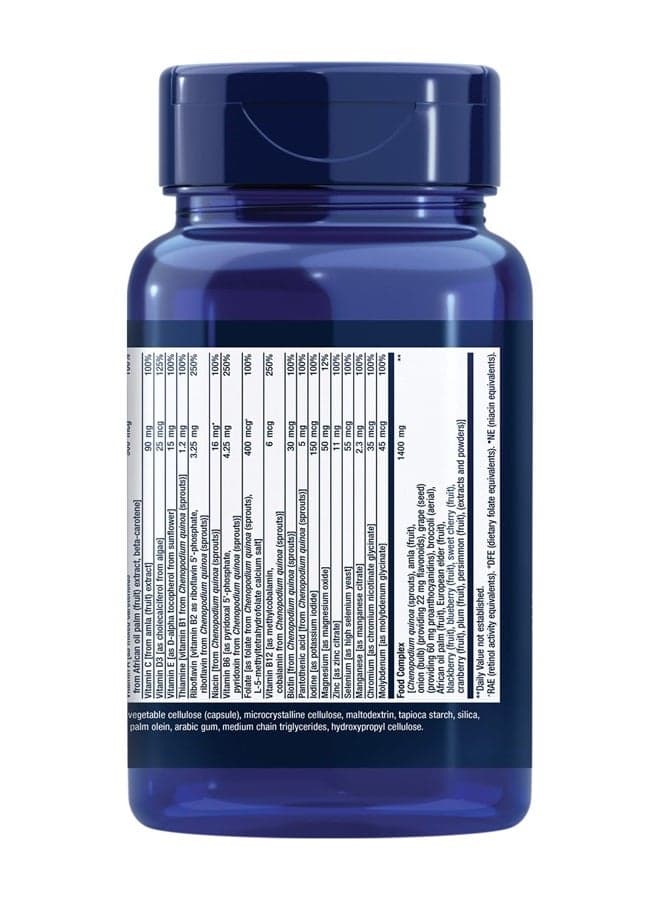 Plant-Based Multivitamin – Plant Derived Vitamins and Minerals Supplement for General Health - Nutrients from Fruits & Veggies - Gluten-Free, Non-GMO, Vegetarian – 90 Capsules