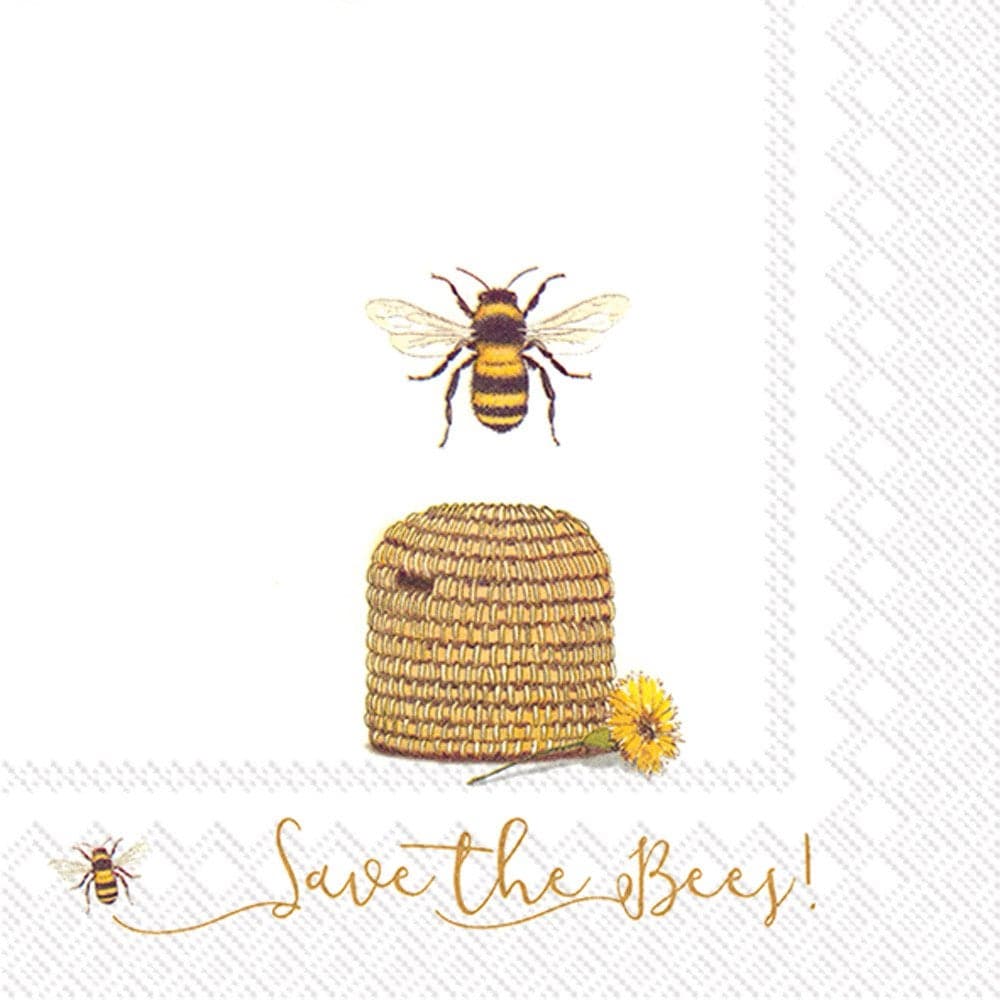 Celebrate the Home Spring 3Ply Paper Luncheon Napkins Save The Bees 20Count
