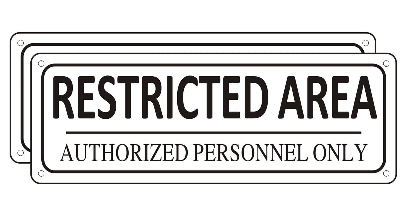 Restricted Area Sign Metal, (2 Pack) Authorized Personnel Only, 10" x 3.5" Do Not Enter Sign, Aluminum, Rust free, Fade Resistant,Weatherproof