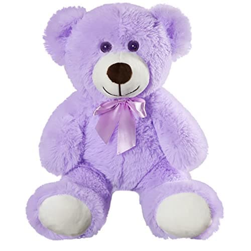 SNOWOLF Teddy Bear Plush Cute Stuffed Animal Toys Pillow Violet Bear Doll Gift for Kids Boys Girls Birthday Christmas Valentines Day 137In35CM Purple